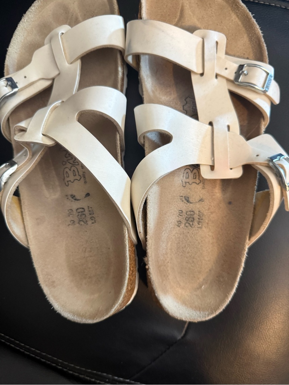 Birkenstock Birki White Women's Strappy Buckle Sandals Size 40